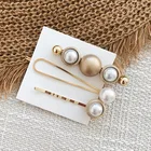Clip FJ048 Korean Fashion Button Pearl Hair Clip Set For Women