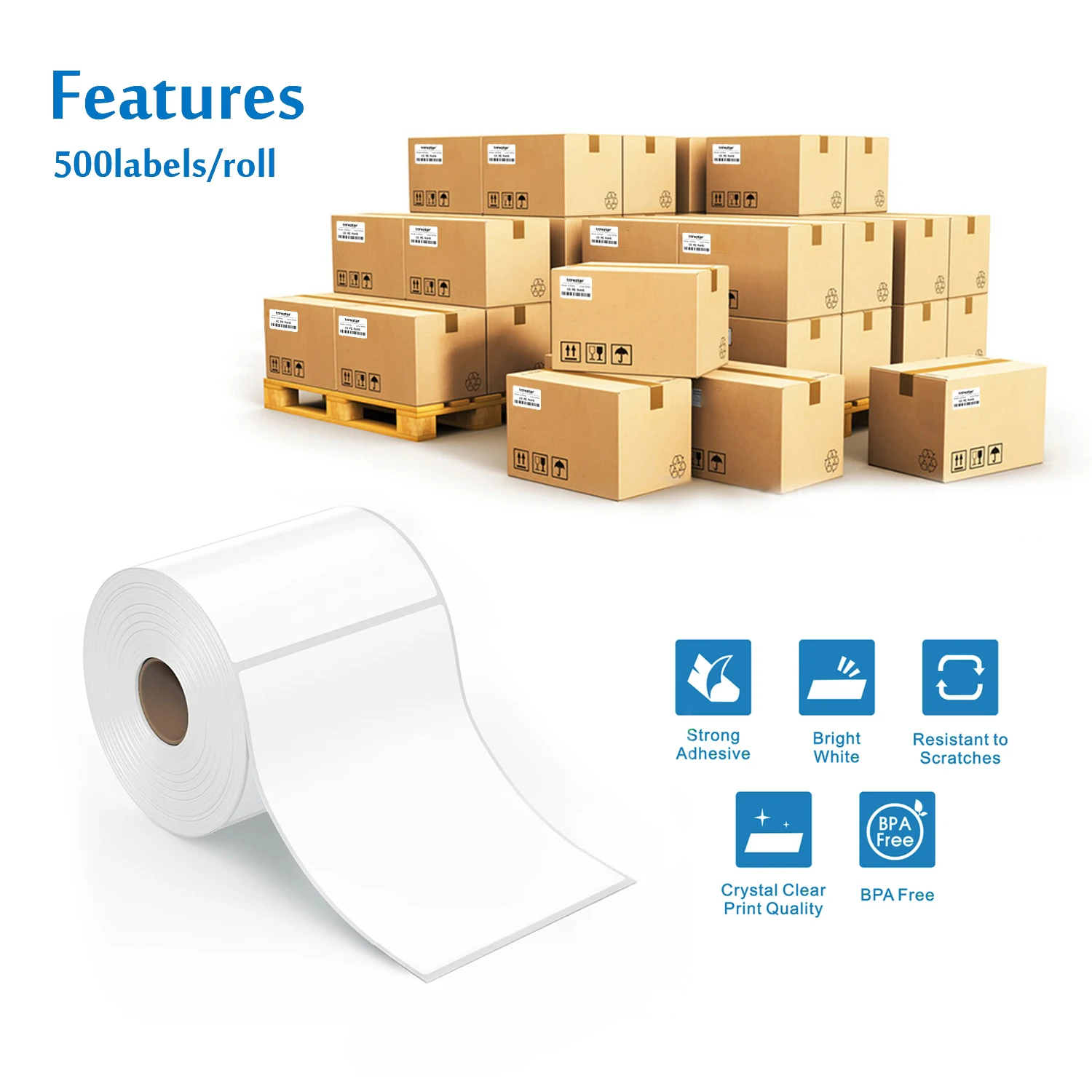 Stock A6 Thermal Printer 500pcs Waybill Waterproof Thermal Shipping