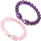 Gem 2021 Cross Border Women'S Natural Crystal Bracelet Amethyst Irregular Gem Bead Bracelet