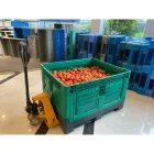 Collapsible Plastic Pallet Plastic Box Pallet 1200*1000*760mm Heavy Duty Collapsible Plastic Pallet Box For Sale