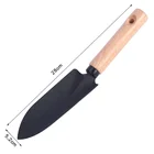 Garden 4 Pieces Garden Tools Set Hot Sale On Amazon Wood Handle Trowel Transplanter Rake Weeder