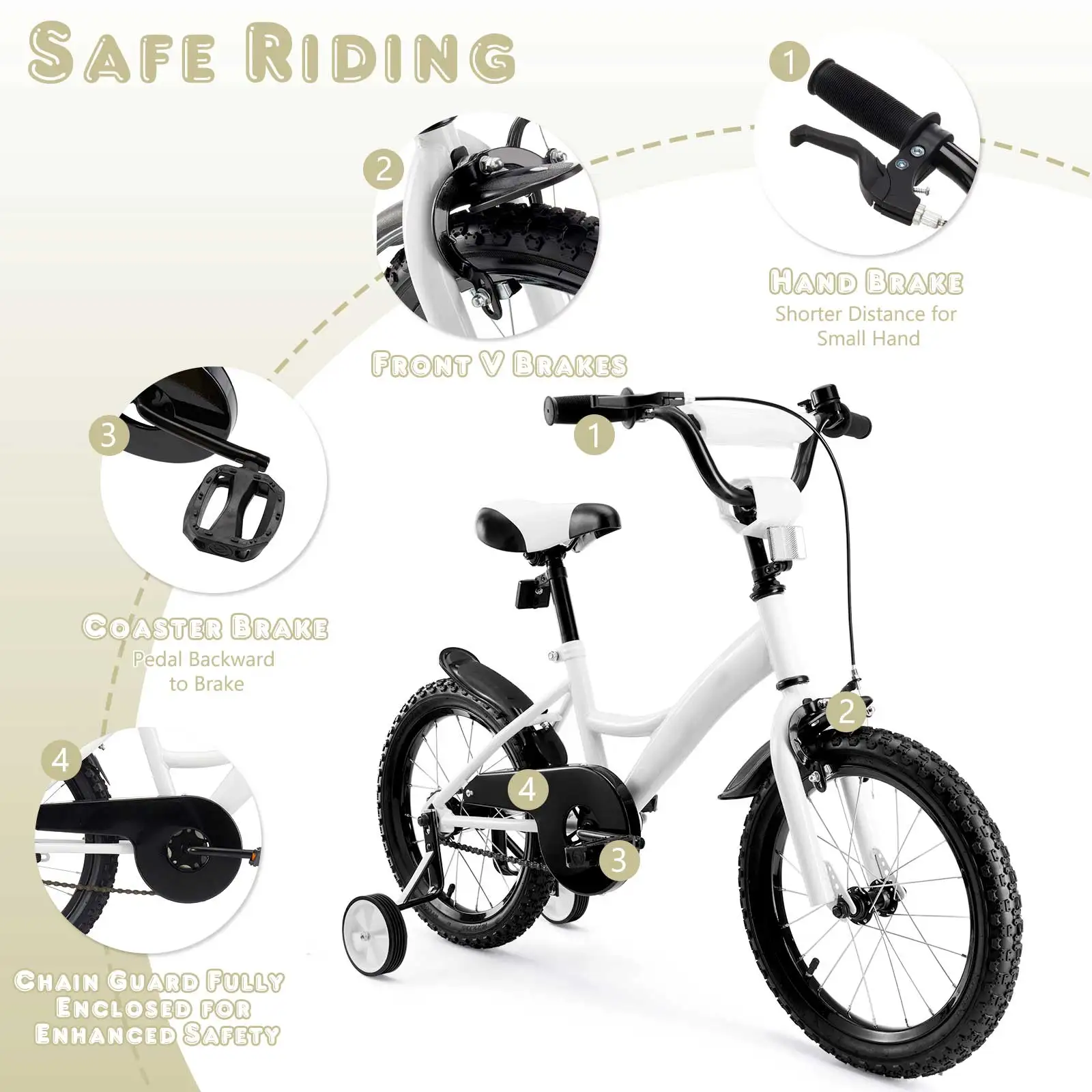 product 2025 model 14 16 18 inch high quality steel frame kids bike with single speed and foot brake ordinary pedal for young riders-2
