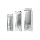 Tea Custom Aluminum Foil Tea Bag Coffee Seal Bag Silver Stand Up Pouch