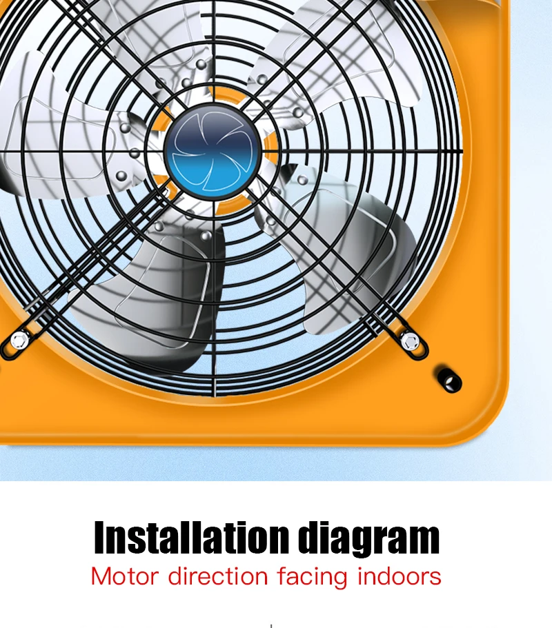 Industrial Ventilation Exhaust Fan, 20inches, Axial, Steel - detail 30