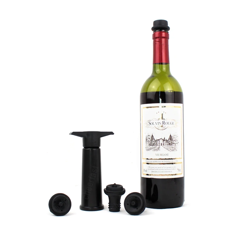 Motel Opwekking Schrijft een rapport Good Idea Reusable Leak Free Joystick Air Bottle Stoppers Black Plastic Wine  Air Pump Saver Vacuum Stopper And 4 Pcs Rubber Ring - Buy Rubber Ring For Wine  Stopper,Wine Vacuum Stopper,Wine Stoppers