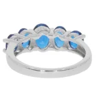 Ring Ladies Jewelry Hot Selling Prong Setting 2.25cts Create Blue Spinel 925 Sterling Silver Ring For Gift