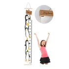 Kids Jungle Bedroom Accessories Cartoon Baby Canvas Kids Wall Height Growth Chart