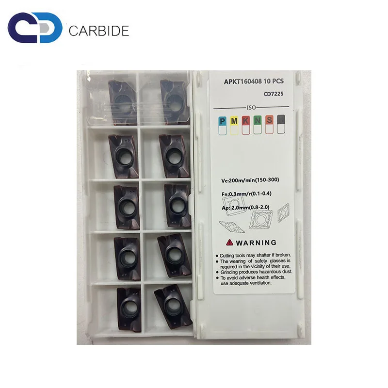 High Performance Carbide Inserts Cnc Tools Apkt Milling Inserts