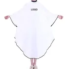 Cape Sleeves White Hair Cape Design Hair Salon Cutting White Waterproof Gown Custom Logo Barber Cape With Sleeves