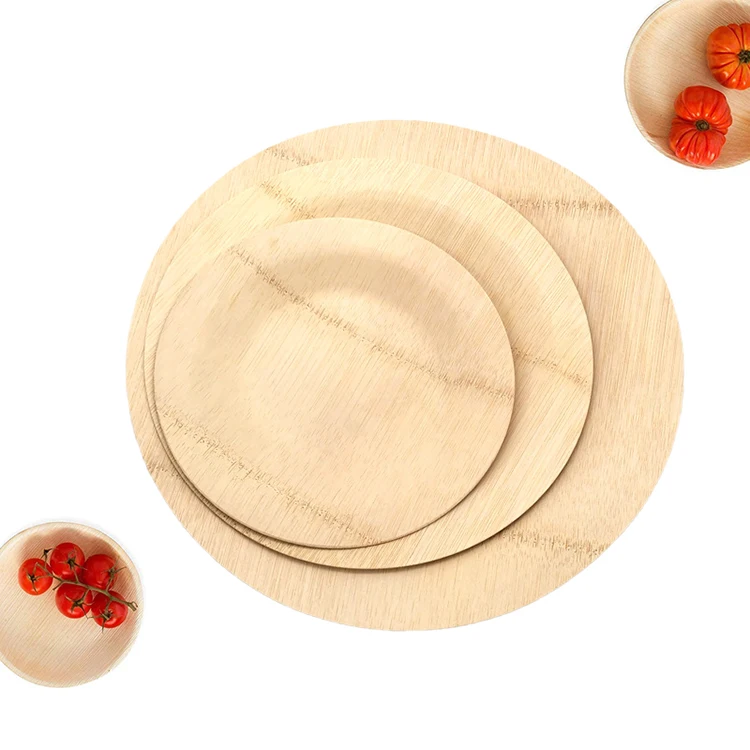 Online Good Eco-Friendly Plates Heavy-Duty Quality Popular Product Natural Disposable Bamboo Dinner Plates