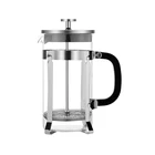 Coffee Durable Chrome Household Glass 304 Grade Stainless Steel French Press Coffee Tea Maker