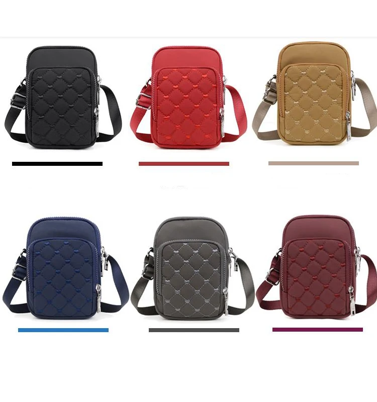 Ready to ship stock crossbody bag fashion mini lady's shoulder bag multi colors travelling mobile phone bag