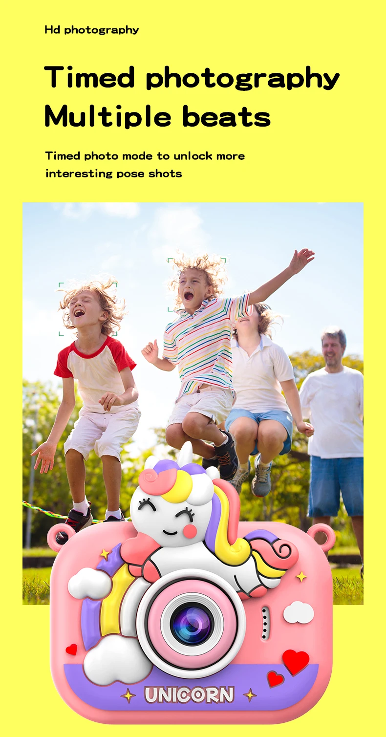 Unicorn Y6 Hd Dual-Camera Camera With Stand Dual-Lens Shooting Camera Children'S Toy Painting 19 Unicorn Y6 Hd Dual-Camera Camera With Stand Dual-Lens Shooting Camera Children'S Toy Painting