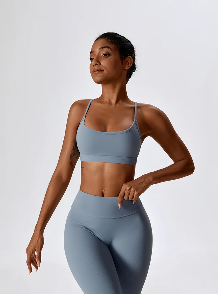 Women's Workout Clothing  Yoga Set High quality Sportswear Fitness tummy control  Scrunch Booty 2 Pieces long legging and bra