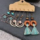 Earrings 3 Factory Price Geometry Alloy Earrings Ins Small Fresh 3 Sets Of Tassel Earrings