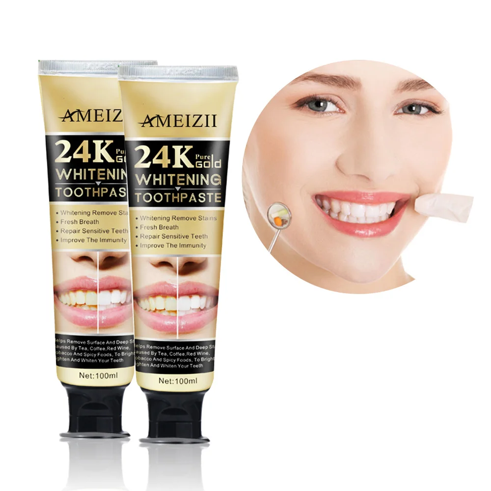 24k pure gold whitening toothpaste