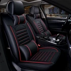 Set Car Seats Cover Full Set Universal Luxury PU Leather 5d Car Seats Cover With Pillow