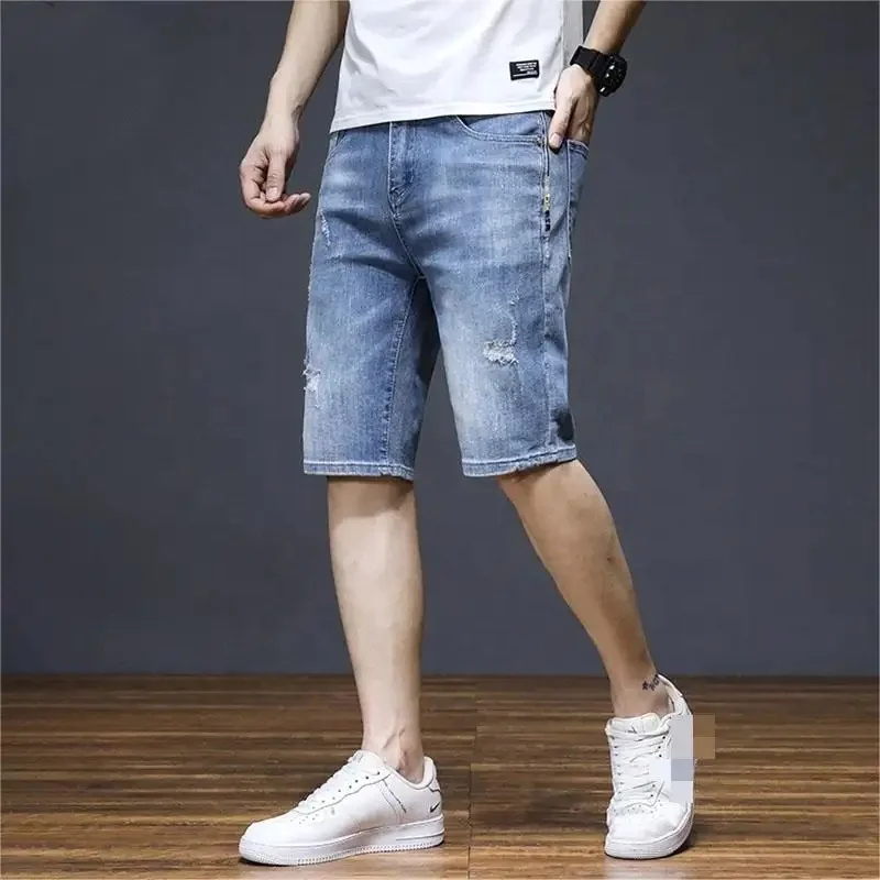 New Arrival For Men 2024 New Style Wholesale Summer Shorts Straight Casual Jeans Half Cargo Pants Men