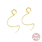 Earrings European And American Trendy Luxury S925 Sterling Silver INS Style Geometric Tassel Linked Earrings