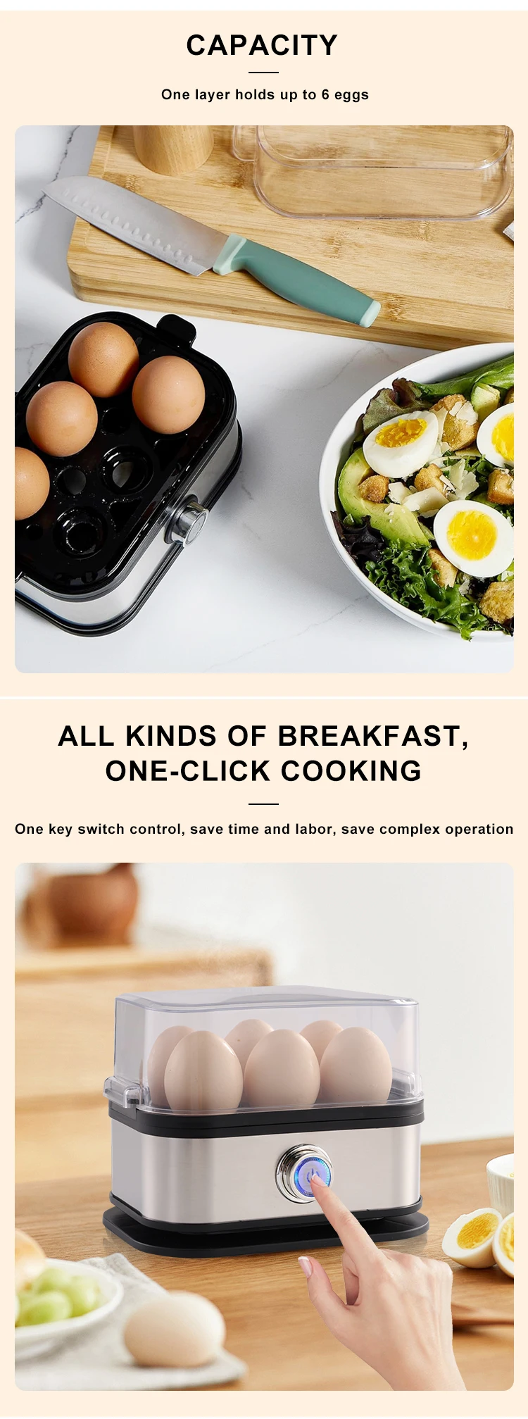 New Arrivals Kitchen Electric Egg Boiler Holder Rapid Egg Cooker H796f4743501f4e598f9a482d44121d58C