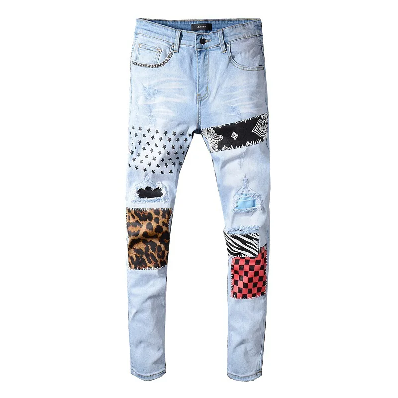 Denim Jeans Ripped Pants 