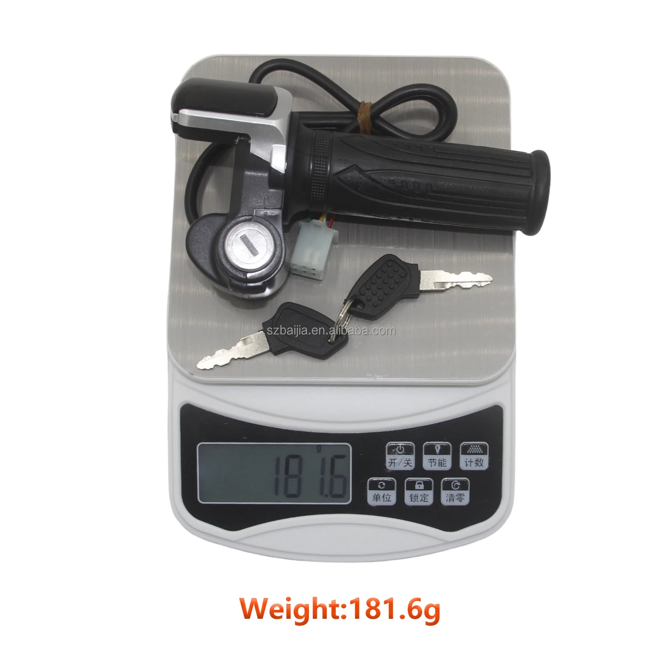 Electric e-bike Handlebar LCD Display Twist scooter Throttle Accelerator Grip with Key Lock for E-bike E Scooters accessories