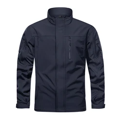 Clothing Manufacturer Outdoor Tactical Softshell Jackets Men's Waterproof, Navy Combat Fishing Hiking Fleece Safari Jacket