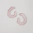 Earrings Colorful Acrylic C Hoop Earrings For Women Acrylic Round Design Earrings