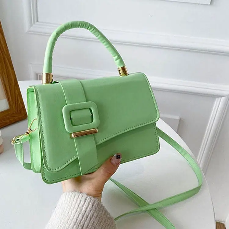2023 Ins Hot Sale  New High Quality Solid Color Clamshell Handbag Large Capacity Fashion Locking Crossbody Bag