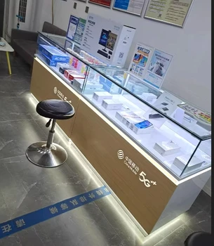 Retail High End Cell Phone Display Showcase OPPO/VIVO Mobile Phone Shop showcases glass display cabinet