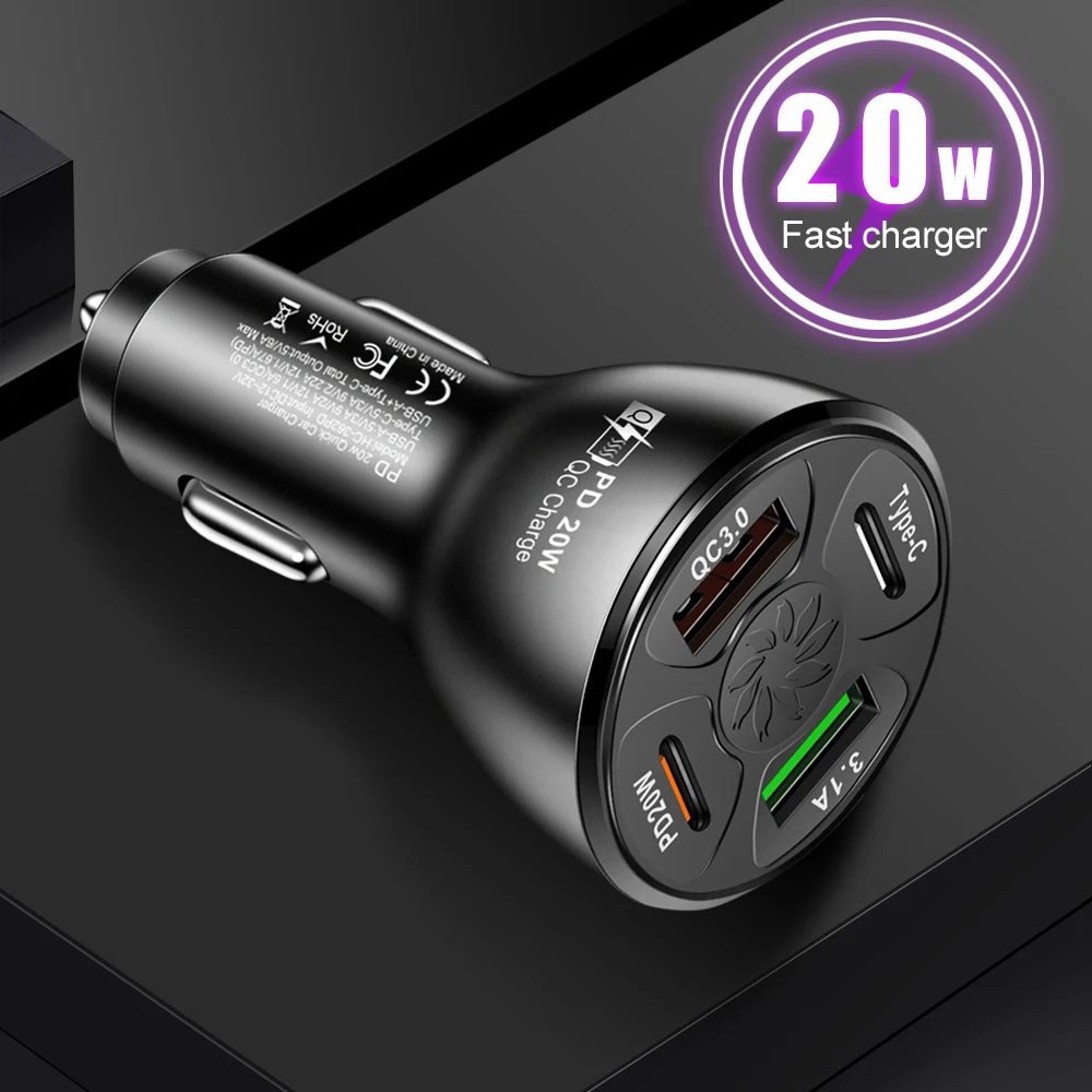 Car Usb Charger Quick Charge 3.0 Qc 3.0 Dual Usb Fast Charging Car