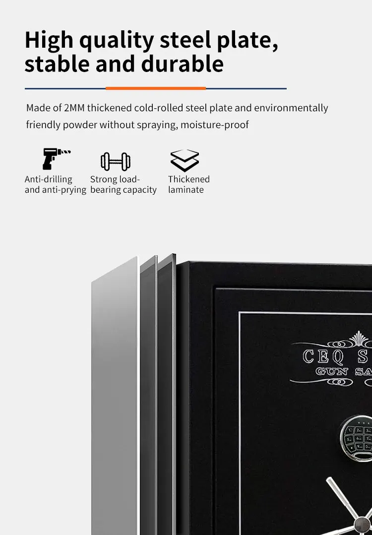CEQSAFE High-end Digital Metal Big Box Fire Resistant Gun Safe Box factory