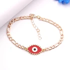 Jewelry Ladies Delicate Chain Bracelet 14K Gold Plated Bracelet Lovely Evileye Bracelet Ladies Jewelry