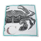 New Pattern Scarf New King Crab Pattern Scarf Digital Printing Silk Scarf Factory Wholesale Scarf