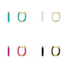 Earrings Earrings ROXI Summer U-shaped Simple Color Enamel Trend Hoop Earrings For Women