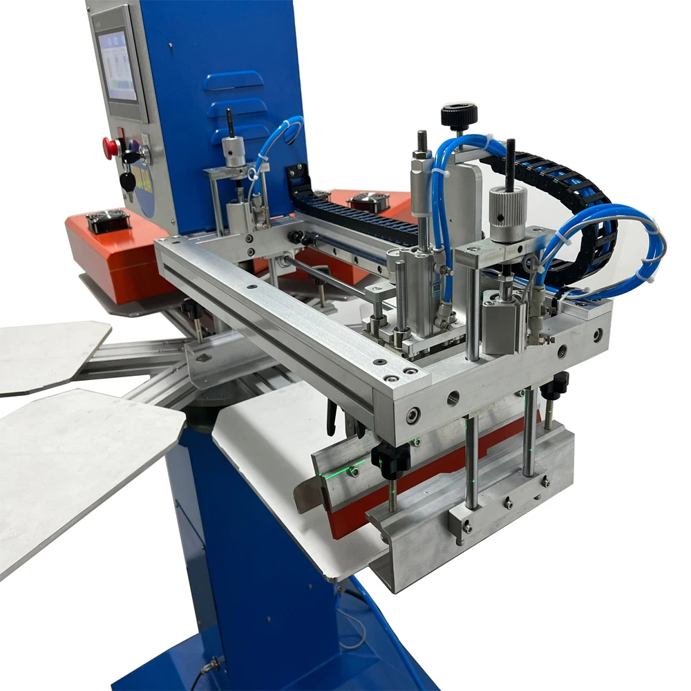 product 1 color automatic carousel silk screen printing machine for t shirts cloths textil garment-4