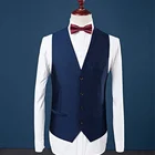 Wedding High Quality Formal Groom Wedding Ceremonies Slim Fit Black Men 3 Pieces Suits