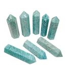 Polished Crystal Natural High Polished Amazon Crystal Healing Wand Amazonite Point For Sale