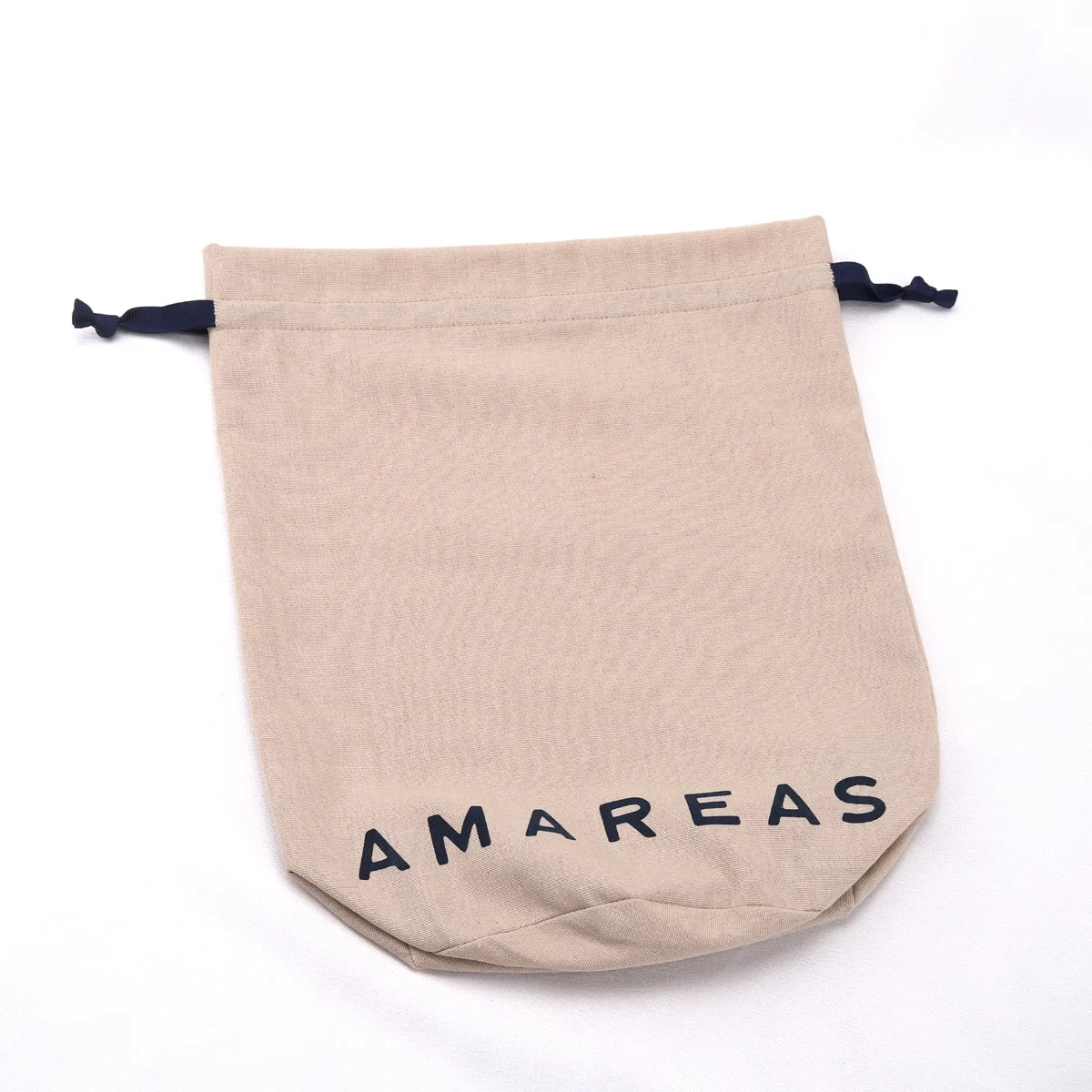 Custom Logo Printed Round Bottom Cotton Linen Dust Bag For Candle Drawstring Linen Cotton Candle Packaging Pouch