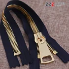 Zipper Metal Zipper 15# Double Point Double Polished Gold Close-end Metal Zipper For Garment Accessories