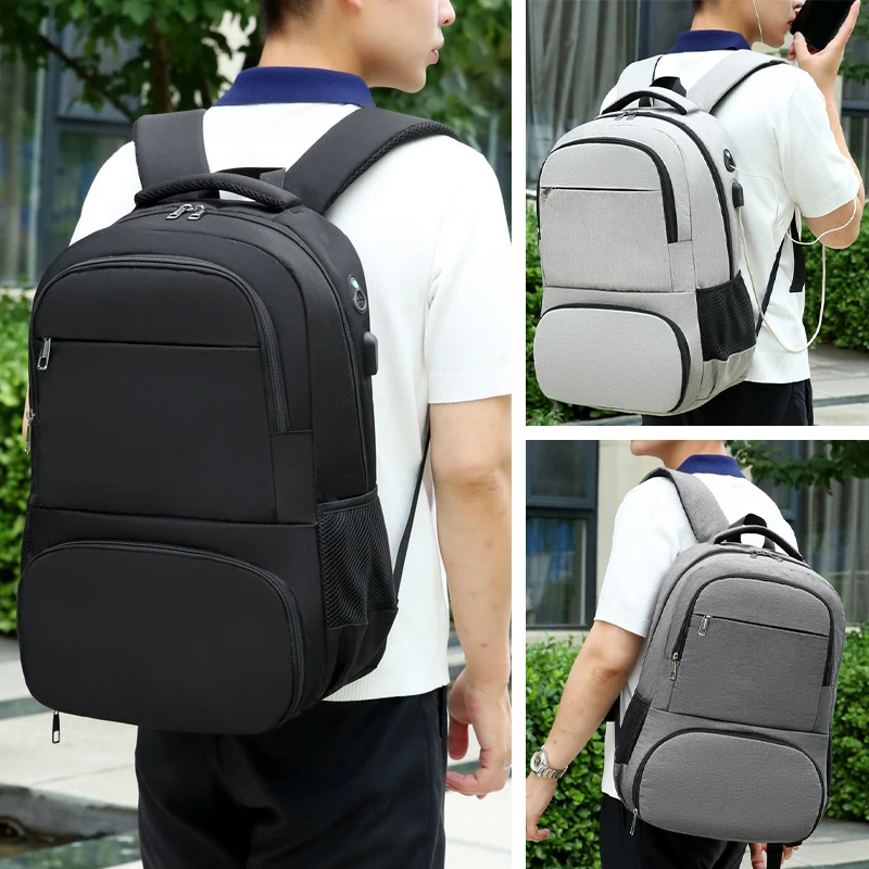 Big capacity USB backpack with earphone hole business travel rucksack daddy backpack laptop bagpack with insulation warm pocket