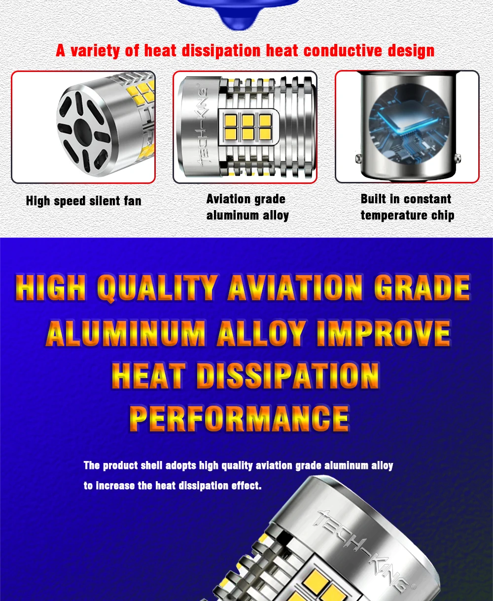12V-24V No Hyper Flash LED Lamps White Amber ba15S BAU15S 1156 T20 DRL Turn Signal Light bulbs with Fan 7440 reversing led bulb