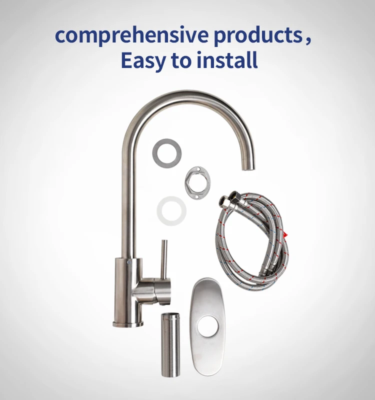 3 Years Warranty Water Tap 304SS Kitchen Faucet Stainless Steel Kitchen Faucet 2021