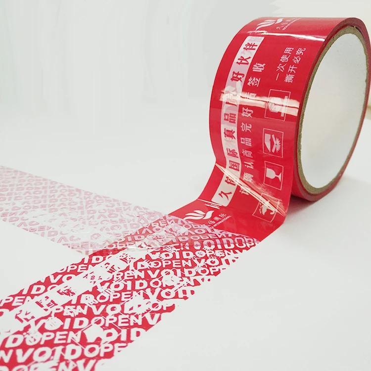 Red OPEN VOID Security Tape 48mm Width 50mtr Length 