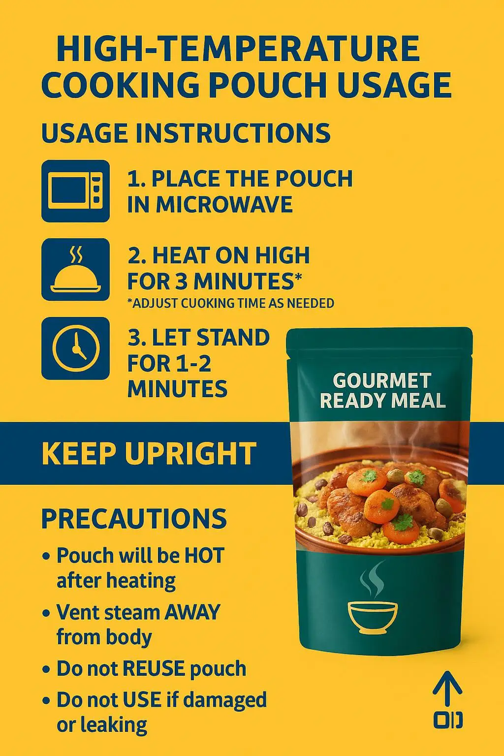 Custom Printed High Temperature 121c RCPP Nylon Aluminum Retort Pouch for Ready to Eat Meal and Soup Packaging - detail 8