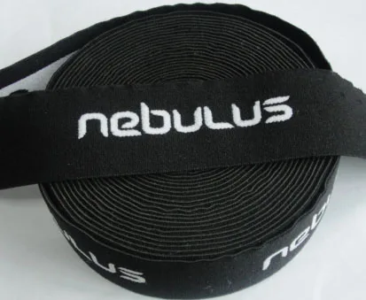 Custom Jacquard Logo Recycled Nylon Woven Webbing Band Logo nylon jacquard webbing strap for backpack