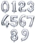 Gold Party Supplies Rainbow Rose Gold Color Balloons For Party Birthday Balloons Foil Silver Number Balloons Of "6"