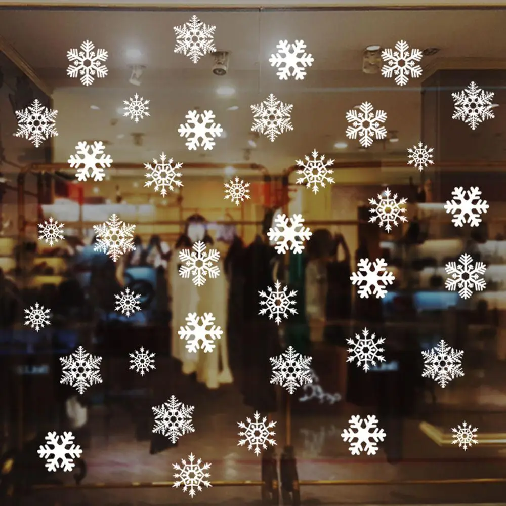 Christmas Snowflake Wall Stickers Window Clings Mural Decals Eco-Friendly Waterproof Xmas Winter Decorations For New Year Party.jpg