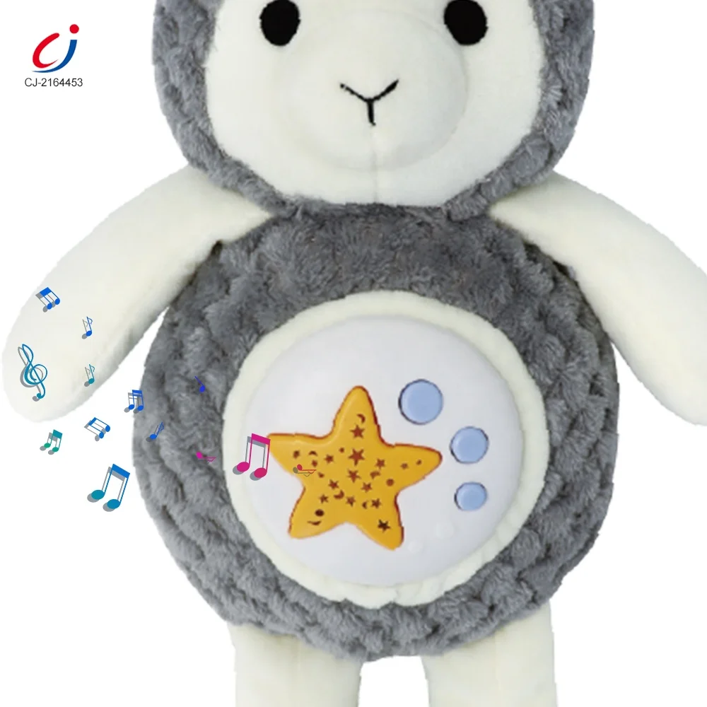 35cm lovely baby push toy stuffed animal alpaca soothe baby sleep soothing plush projection baby pillow doll