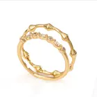 Ring Rings Copper Rings Fashion Custom Korean East Gate Gold Plated Diamond Index Copper Finger Ring Hand Jewelry Women